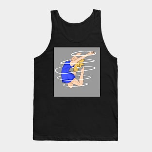 Swirls around a jumping girl Tank Top